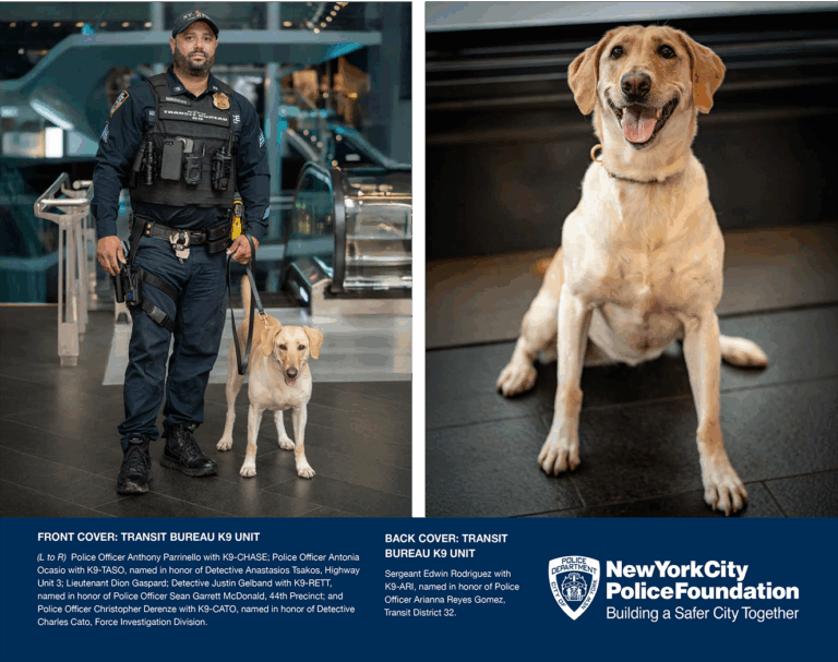 2026 NYPD Calendar New York City Police Foundation NYPD 2026 CanineCalender BackCover 768x607 